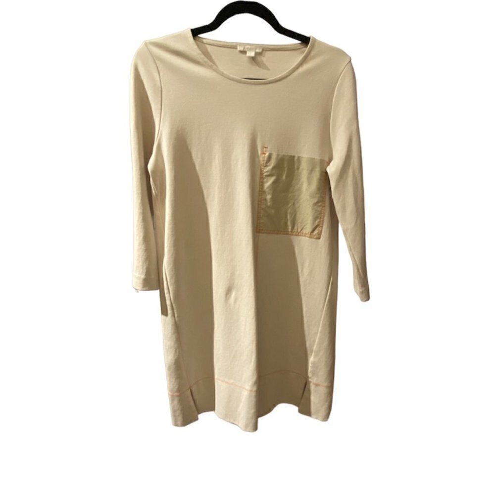 Cos Tunic Dress Contrasting Pocket Cream cotton Size XS - Picture 11 of 13
